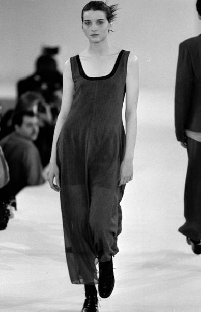 Michele Hicks model in a Calvin Klein fashion show 1993 Old Photo 2