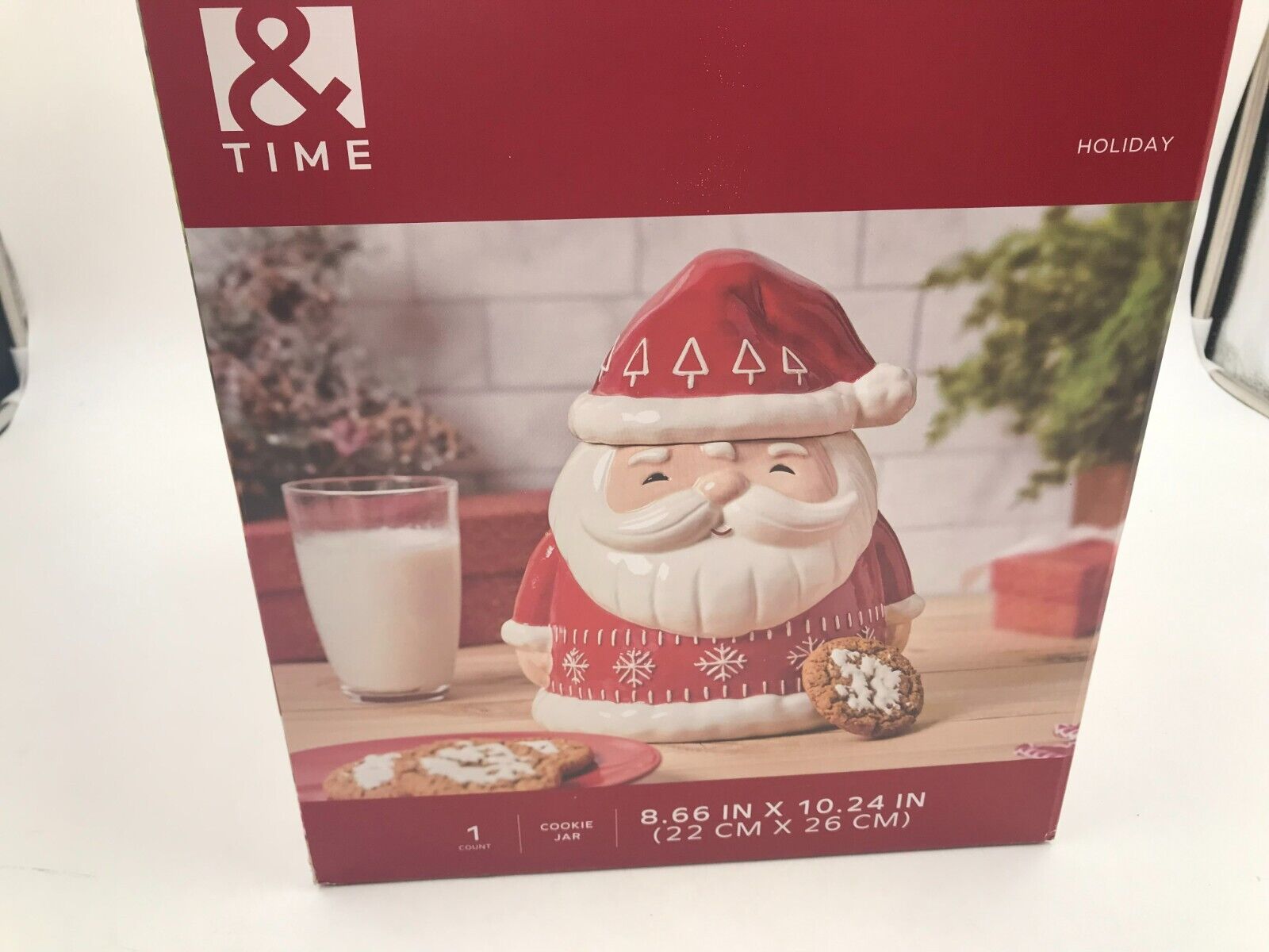 Place & Time Ceramic 11in Santa Cookie Jar DD01B23030