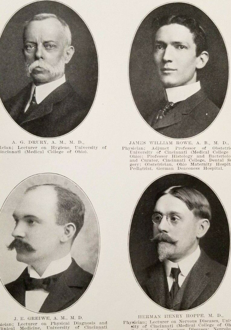 Notable Cincinnati Men of 1903 Photos PHYSICIANS & SURGEONS Greiwe Hoppe Rowe D8