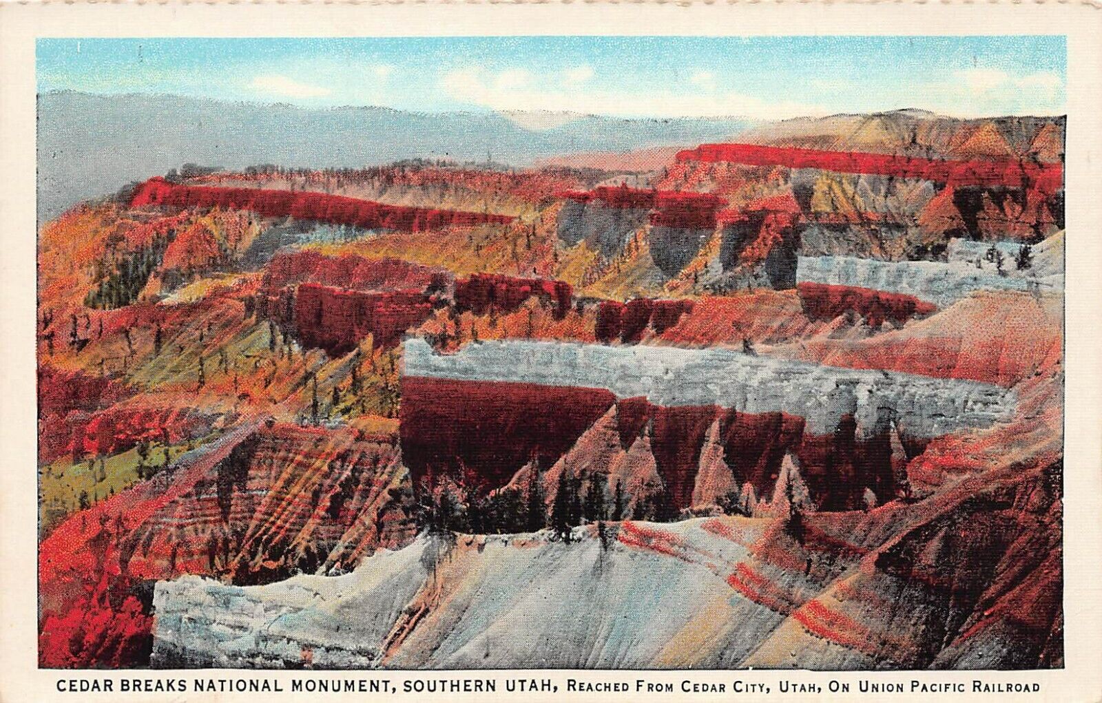 Cedar City UT Utah Breaks Brian Head Geology Rock Formation UNP Vtg Postcard Y10