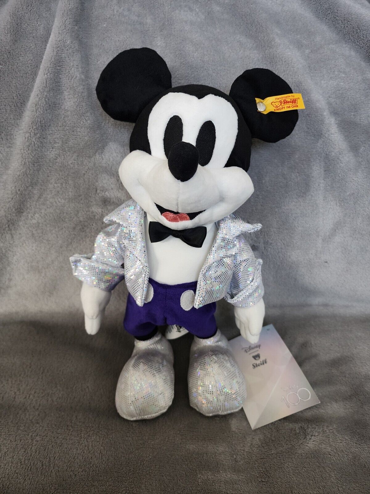 Disney 100 Years of Wonder Platinum Anniversary Mickey Mouse Plush Steiff NEW