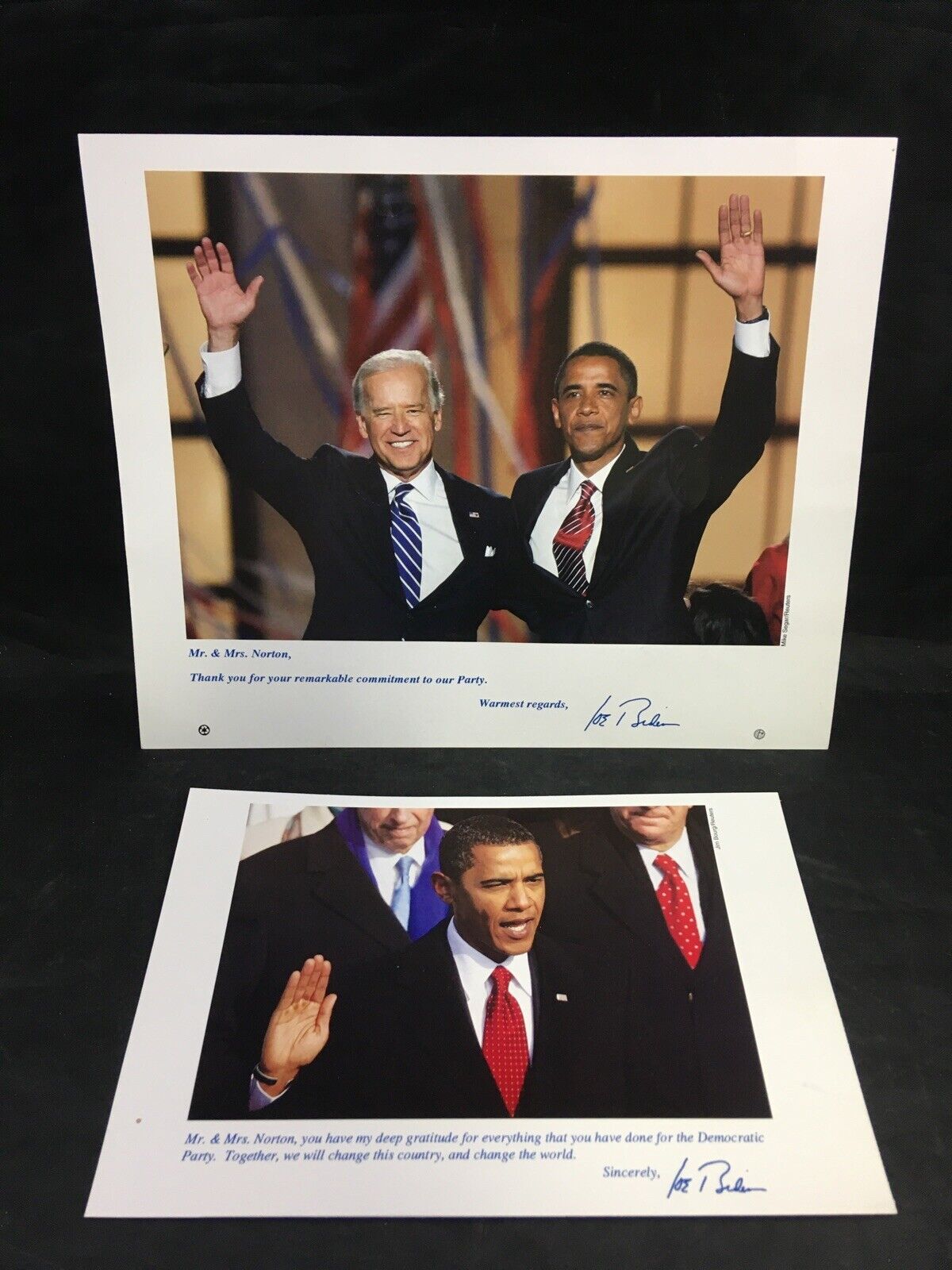 President Barrack Obama 2009 Swear In Photos Joe Biden DNC Photos Set of 2