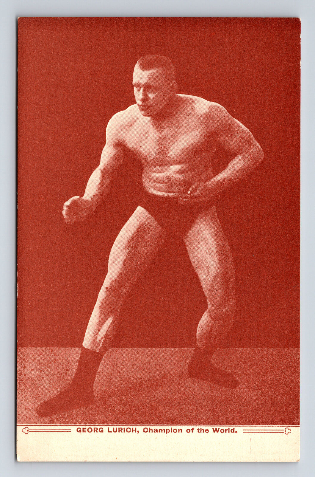 Russian Wrestler Georg Lurich Strongman Champion of the World Postcard