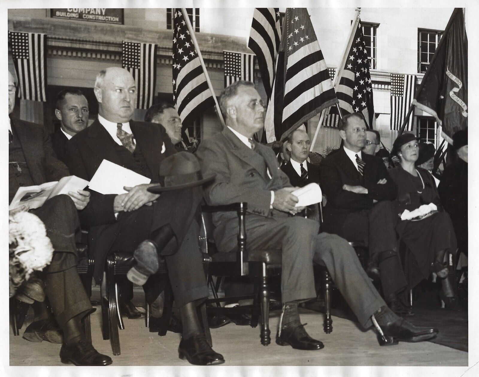 25 October 1934 press photo of Franklin Roosevelt in Washington D.C.