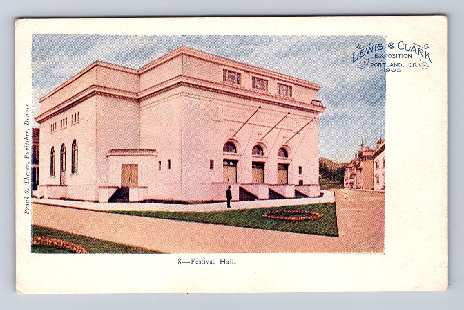Portland OR-Oregon Lewis & Clark Exposition Festival Hall Vintage Postcard