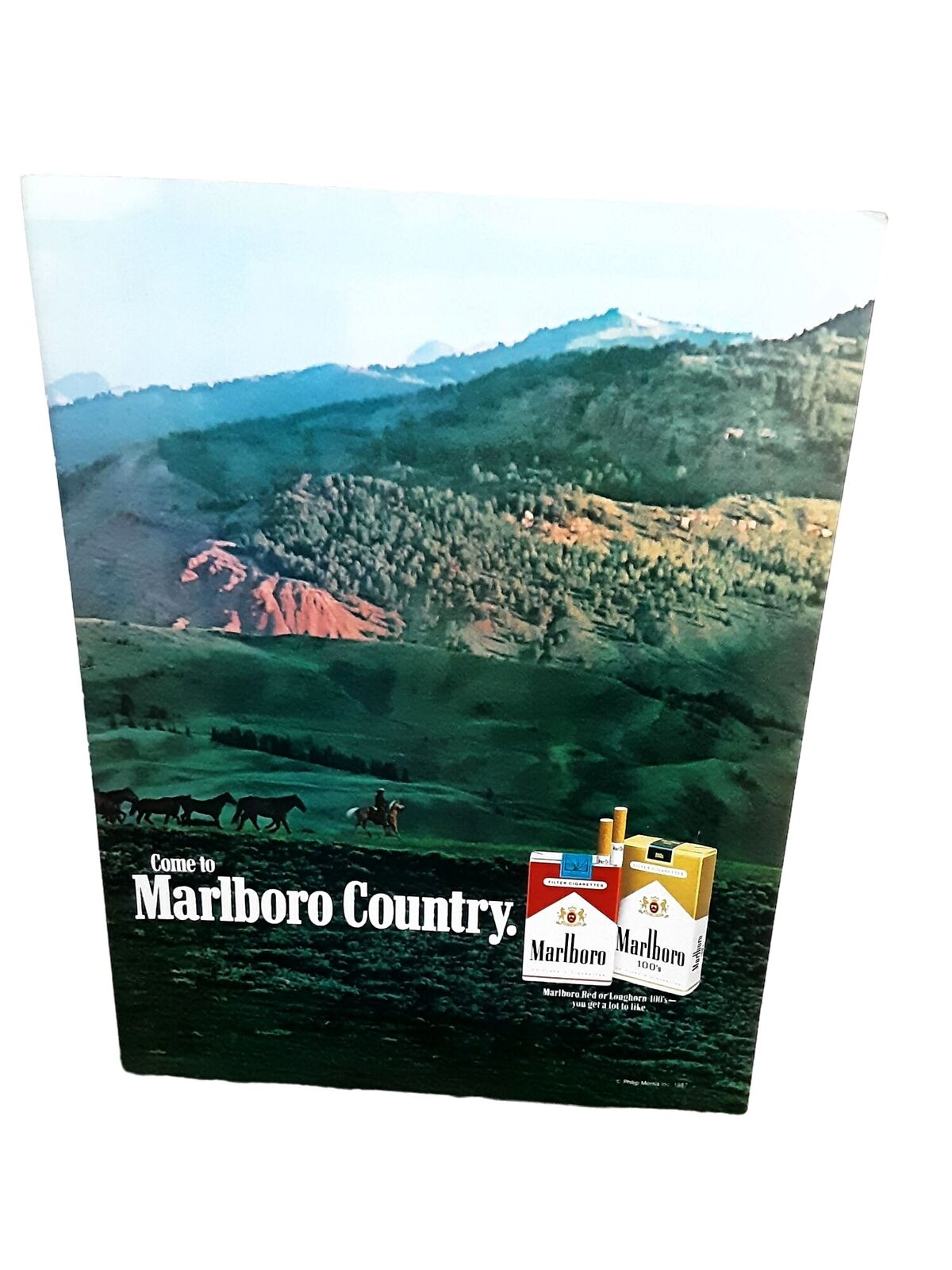 1987 Come to Marlboro Country Cigarettes Original Print Ad vintage 80s