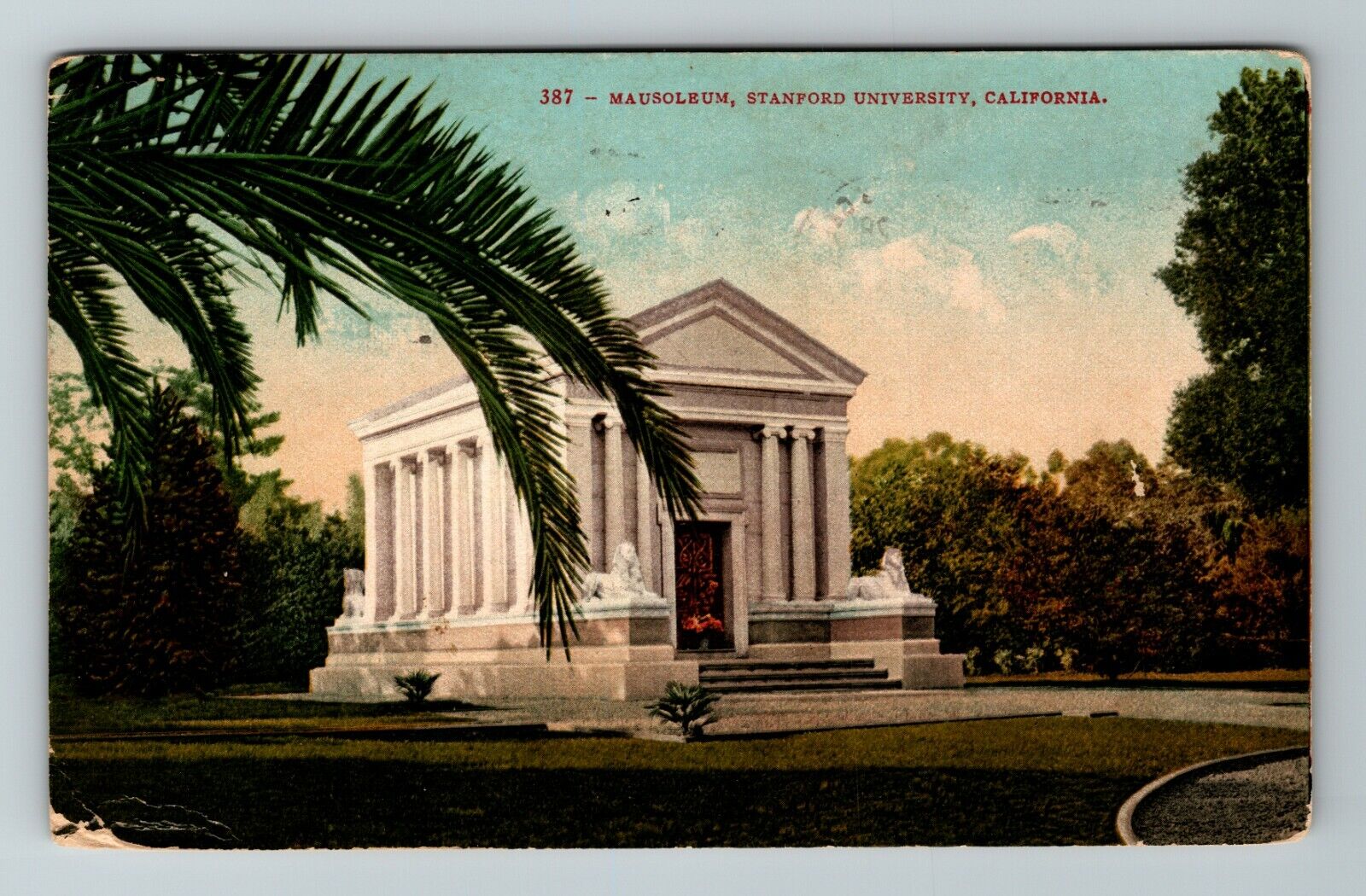 Stanford CA-California, Mausoleum, Stanford University, Vintage Postcard
