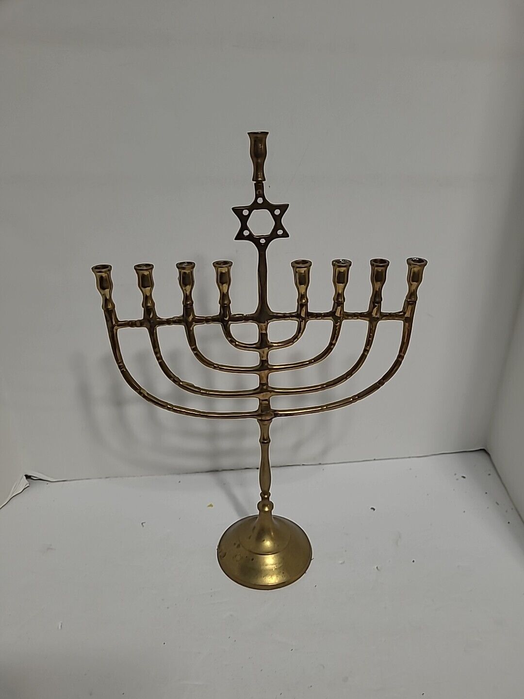 Hanukkah Hamukkia menorah Antique 14\
