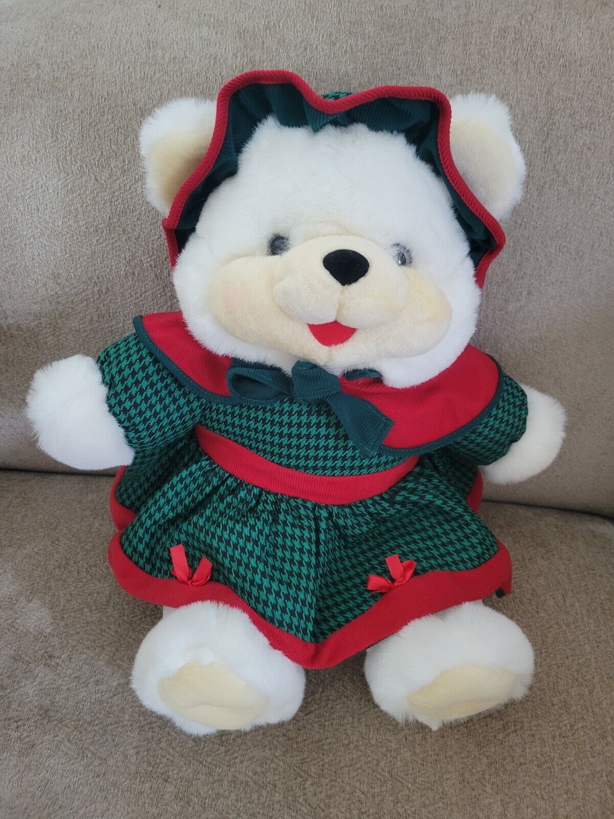 Christmas DanDee International Limited Teddy Bear Plush With Dress & Hat 22\