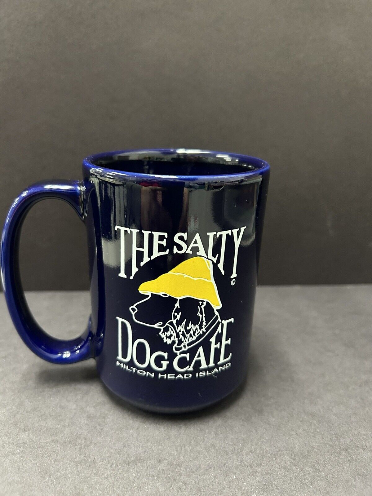 The Salty Dog Cafe Hilton Head Island Blue Coffee Mug South Carolina Navy Cobalt