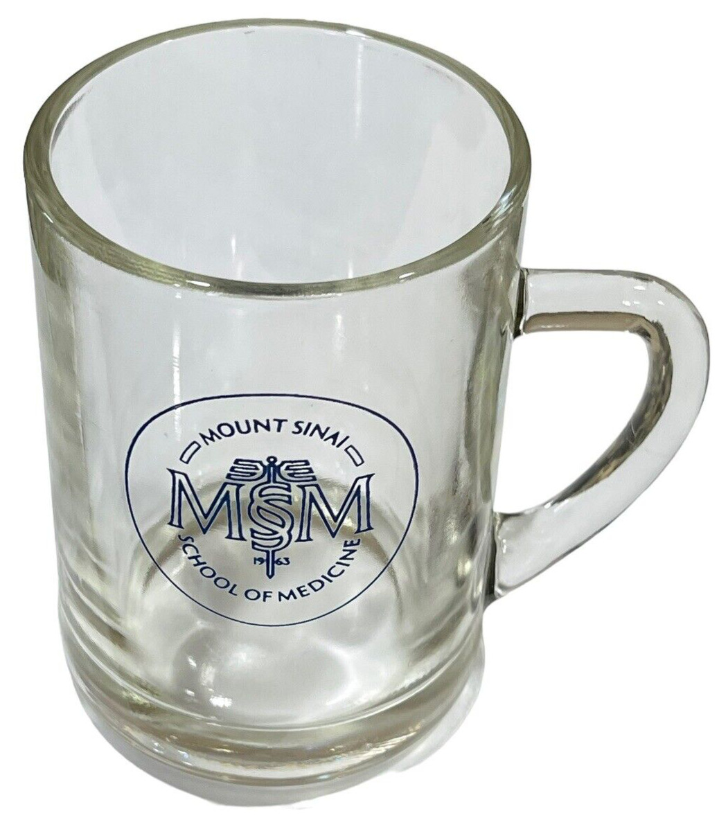 Vintage Mount Sinai School of Medicine Glass Mug (Icahn School of Medicine) NY