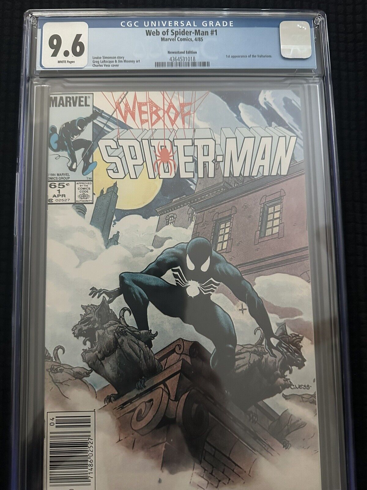 Web of Spider-Man #1 (Marvel 1985) CGC 9.6 White Pages NEWSSTAND