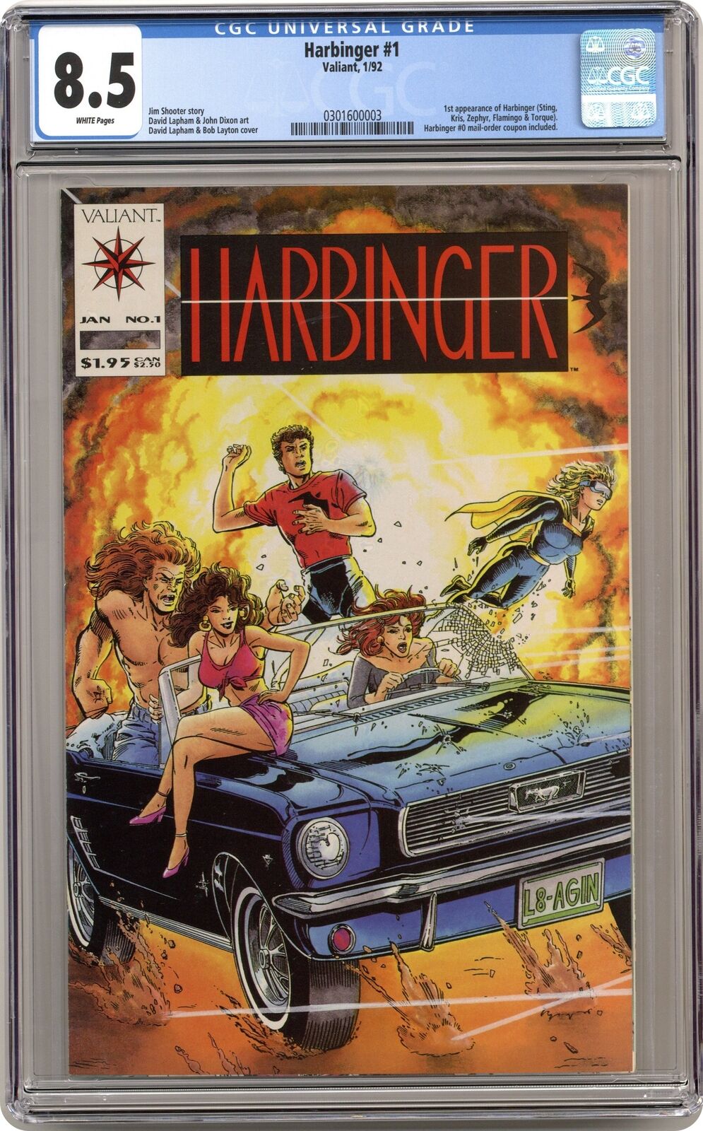 Harbinger 1D Coup. Included CGC 8.5 1992 0301600003