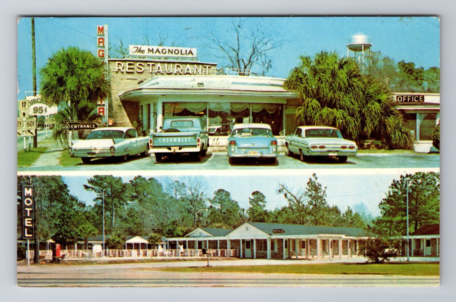 Hardeeville SC-South Carolina, The Magnolia Restaurant & Motel, Vintage Postcard