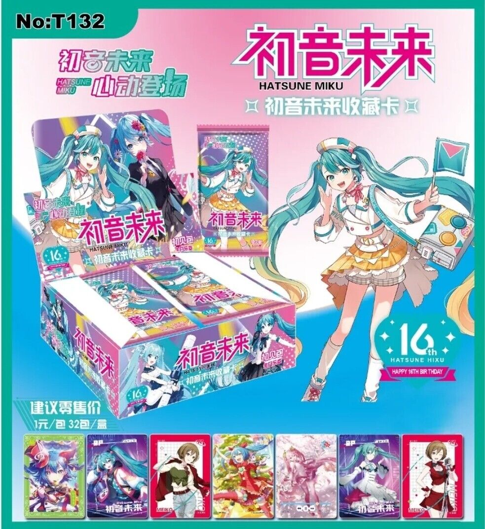 Hatsune Miku Trading Card Sealed Box 32 Packs Anime Waifu T132 US Seller 