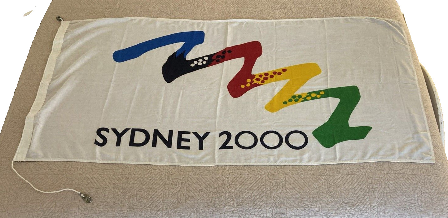 Vintage Sydney Olympics 2000 Canvas Flag for Outdoor Pole Large 180cm x 90cm