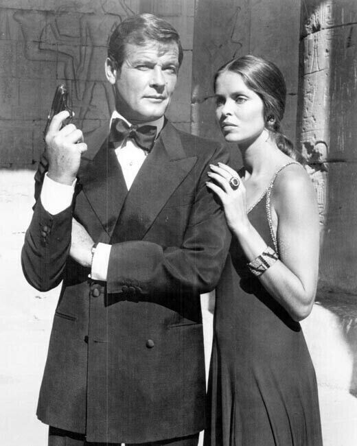 The Spy Who Loved Me Roger Moore as Bond Barbara Bach as Anya 24x36 inch Poster