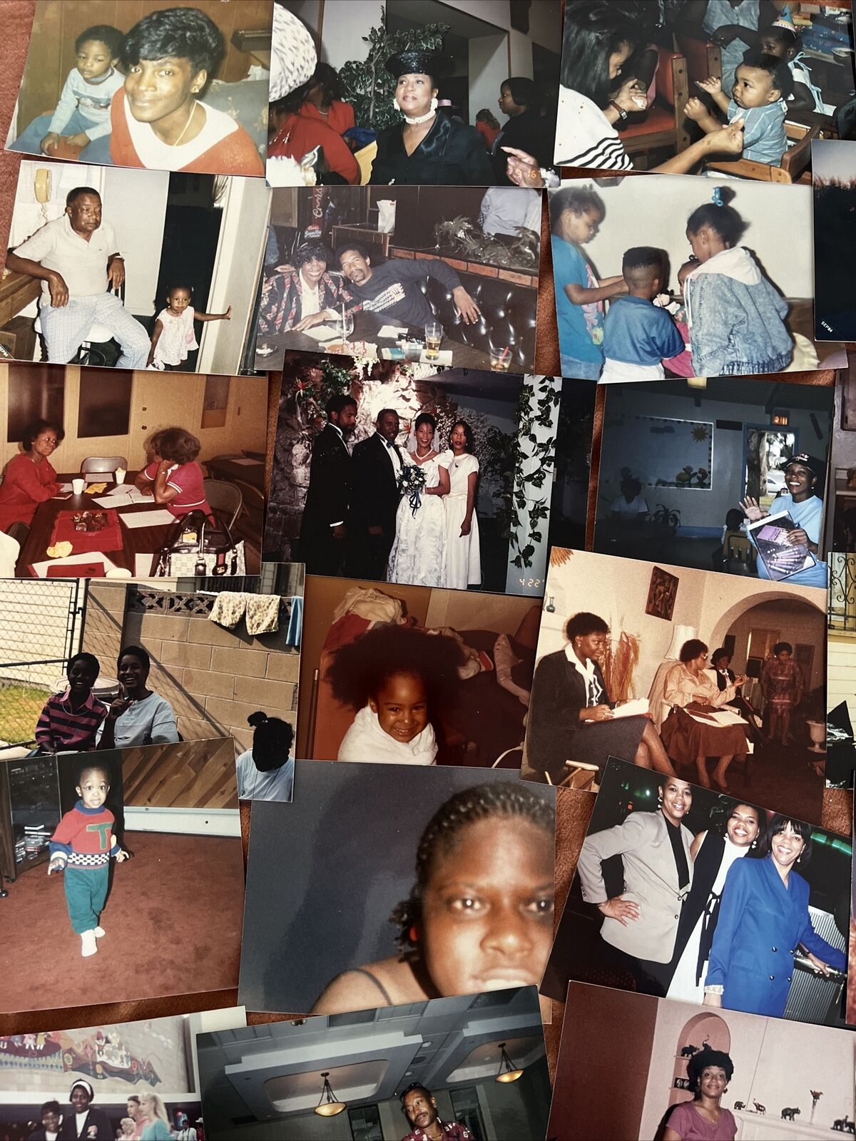 PHOTO LOT 1980s 1990s African American Black Family Women Men Kids 95 Photos