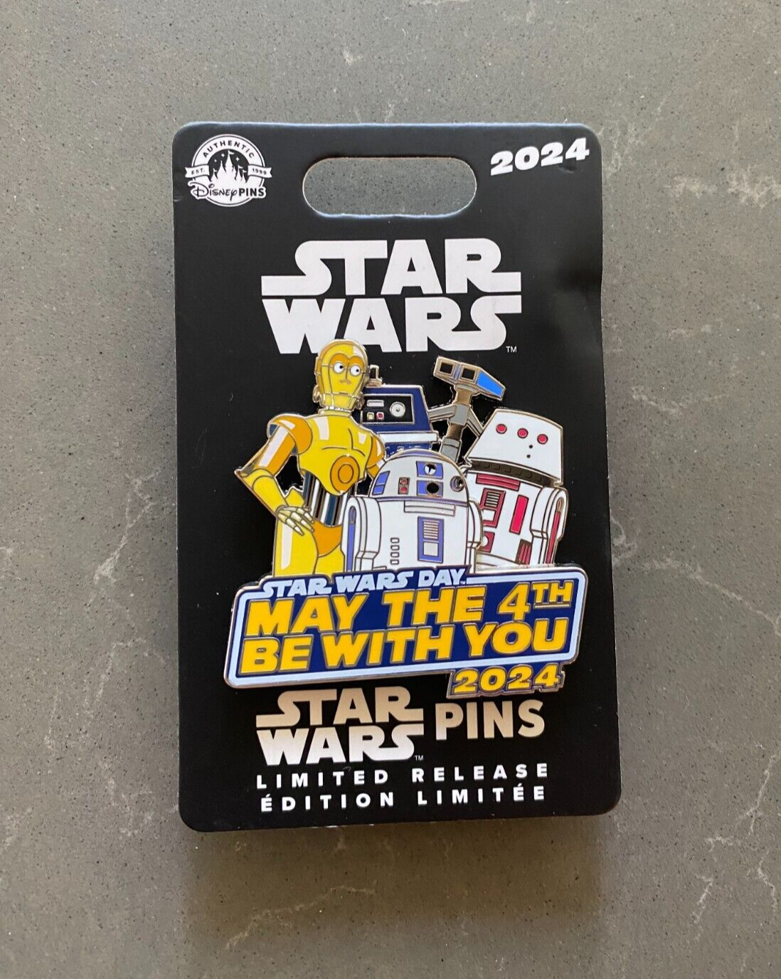 2024 DISNEY PARKS STAR WARS R2-D2 C-3PO & DROIDS MAY THE 4TH BE WITH YOU PIN LR