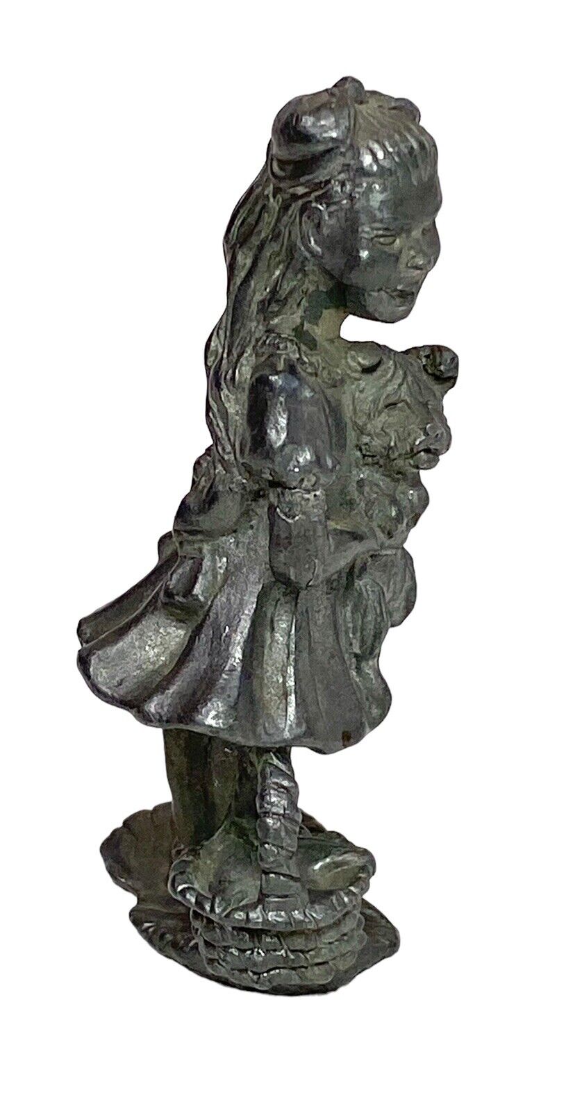 Wanda Scruby Signed Pewter Metal Figurine Dorothy And Toto Wizard Of Oz