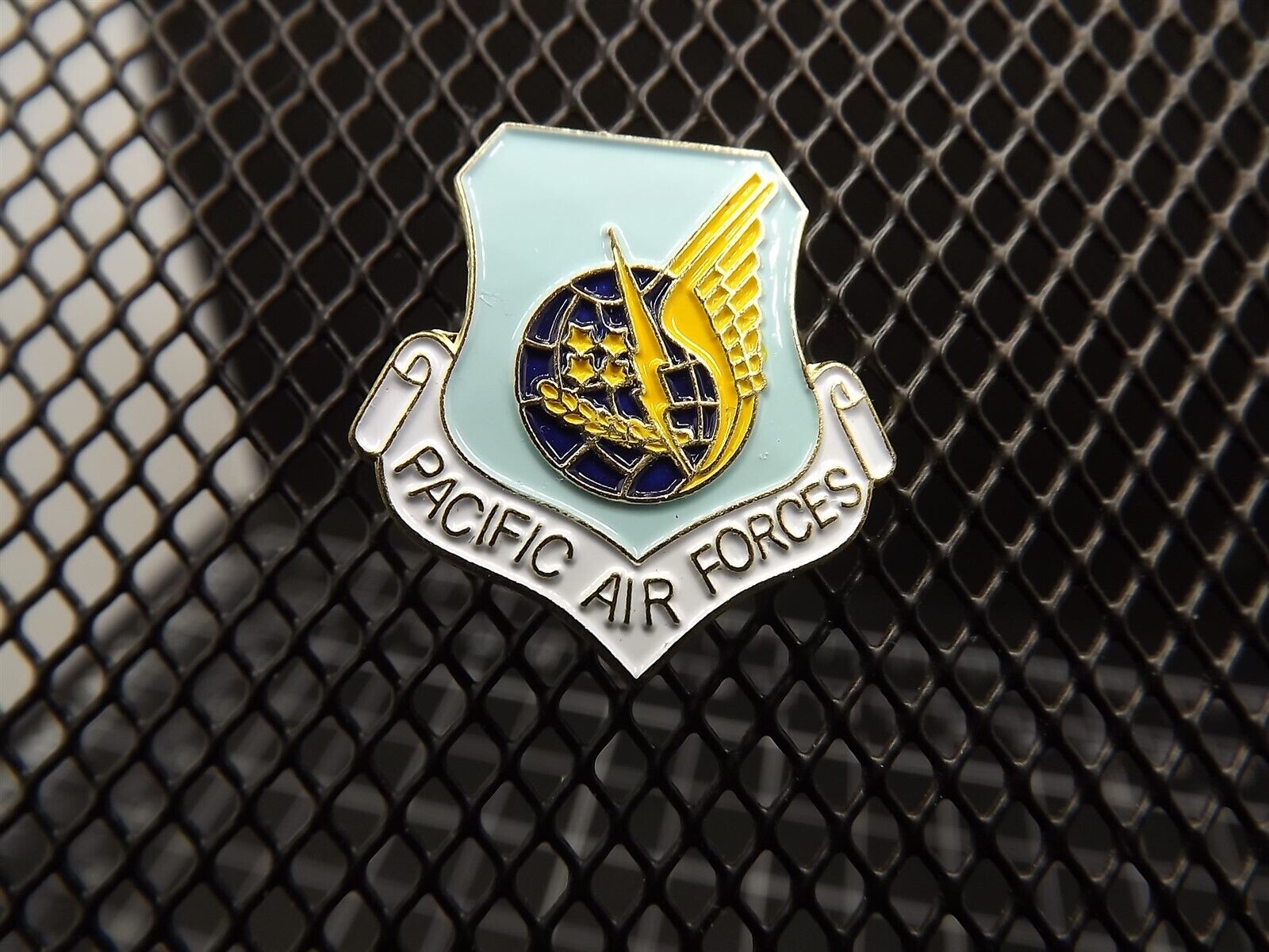 BRAND NEW Lapel Pin Enamel PACIFIC AIR FORCES-GUARANTEED FOR LIFE
