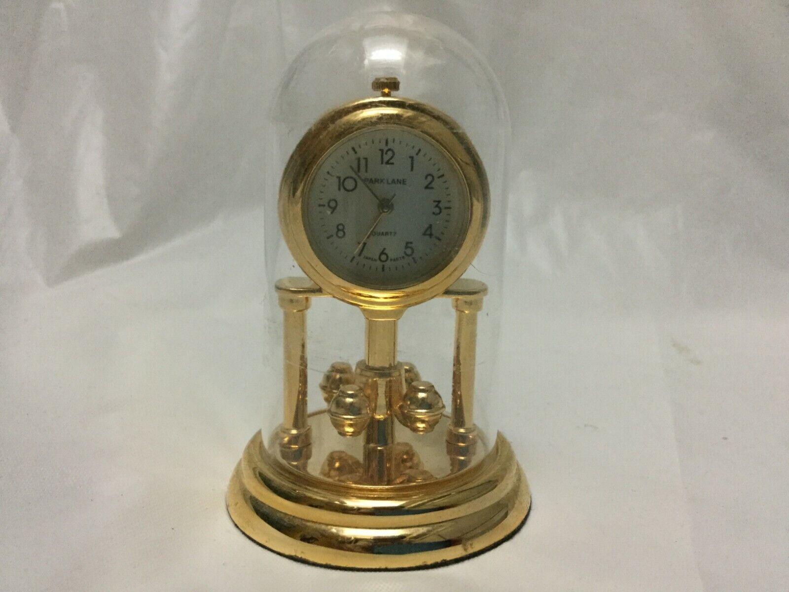 Rare Park Lane Miniature Anniversary Clock Beautiful Condition Gold Tone F/S