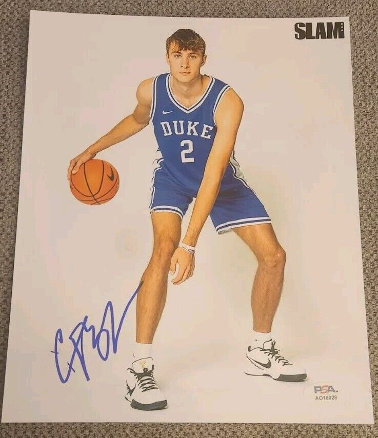 COOPER FLAGG SIGNED 8X10 PHOTO DUKE BLUE DEVILS PSA/DNA AUTHENTICATED #A016028
