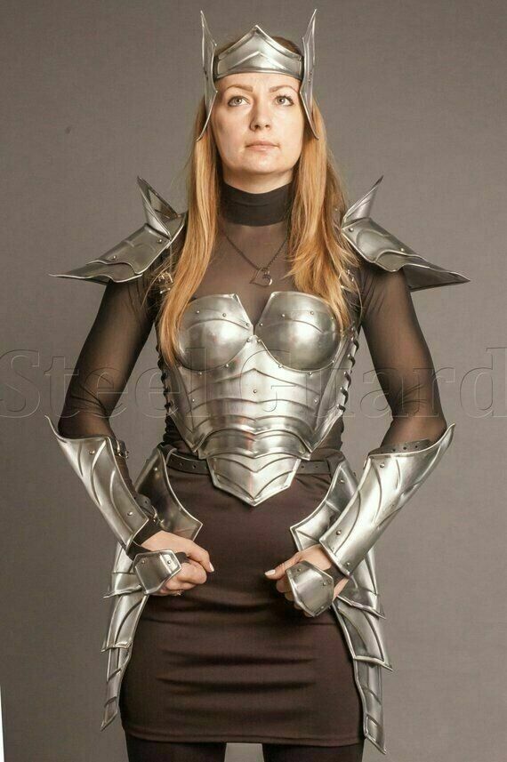 Antique Handmade Medieval Armor FULL SET Of Lady Larp Elf \