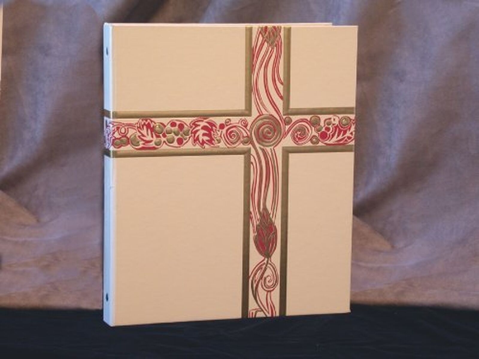 Ceremonial Binder - Ivory with Gold Foil (1-inch Spine)
