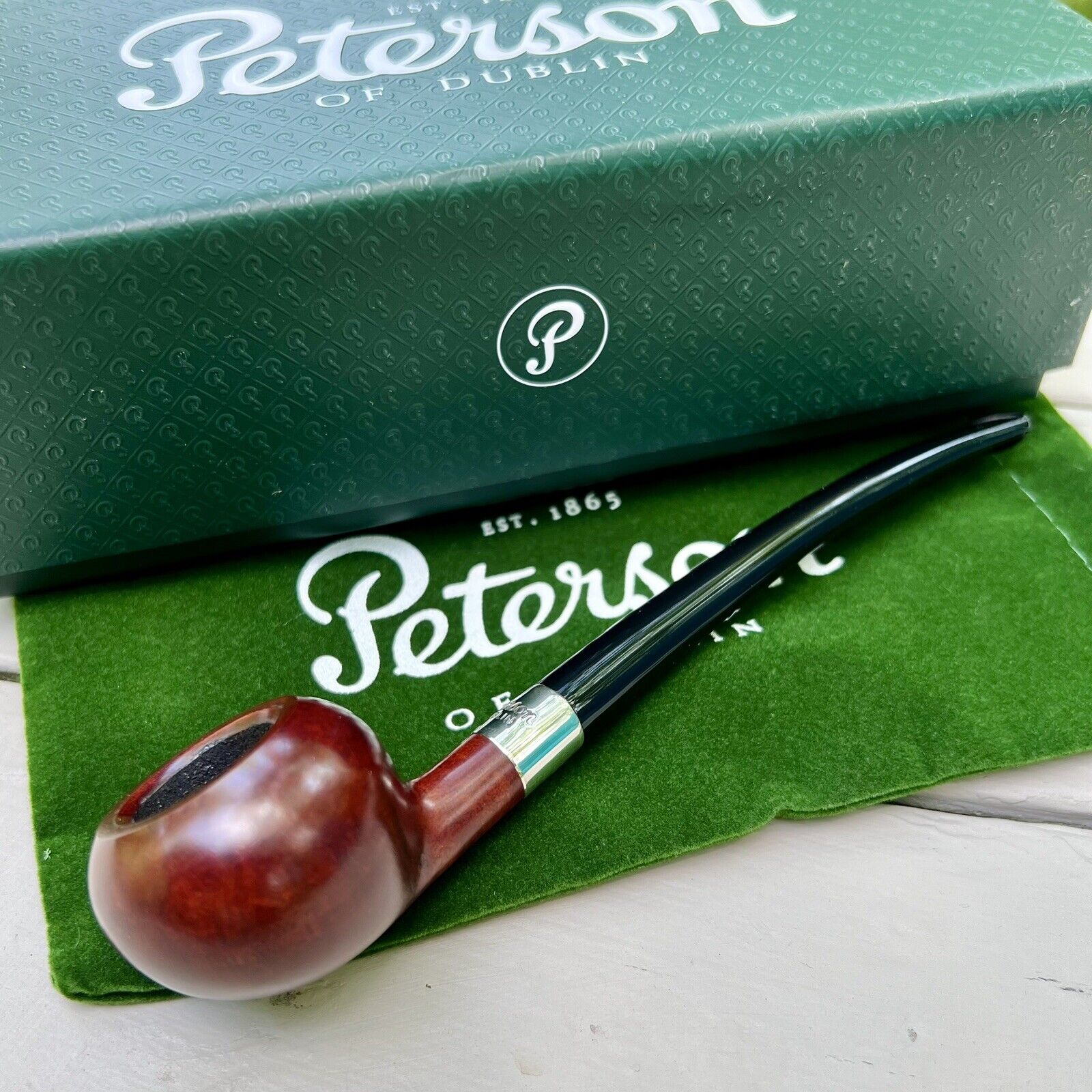 Peterson Carroll of Carrollton 2024 Smooth Fishtail Tobacco Pipe - New