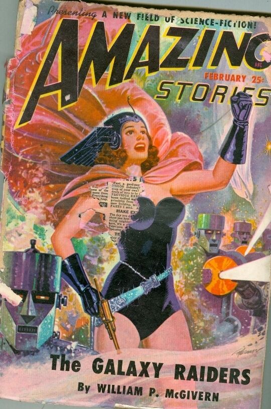Amazing Stories February 1950 G- Robot cover