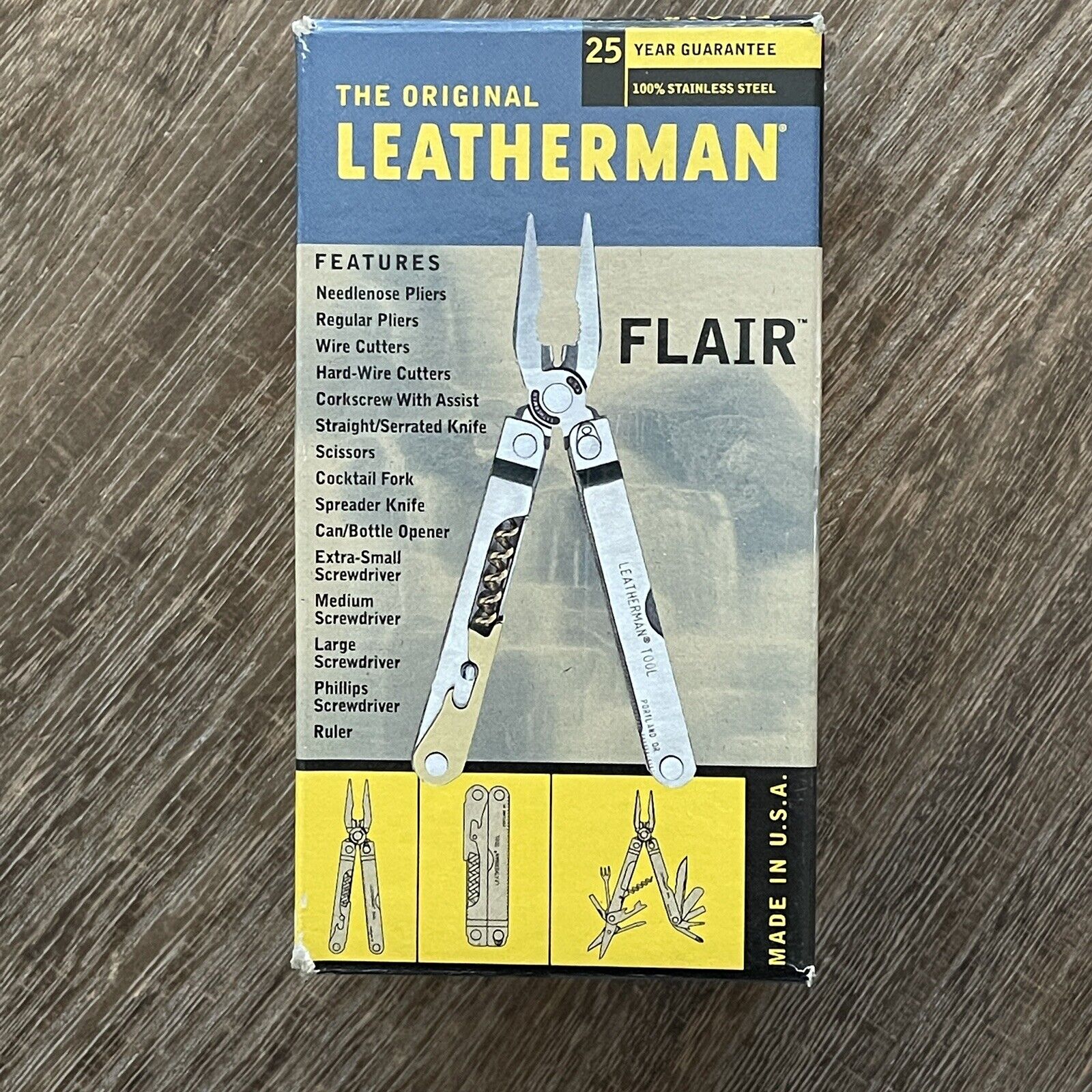 Collectible, New, Leatherman FLAIR multitool; Picnic/Sommelier Multi Plier