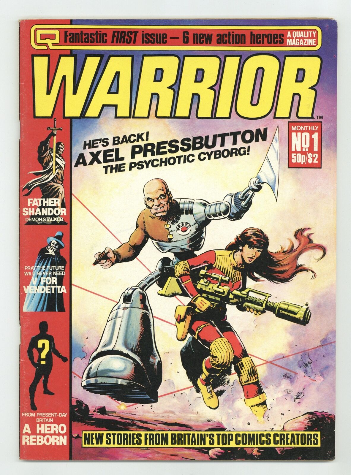 Warrior UK #1 FN 6.0 1982 1st app. Alan Moore's MarvelMan, V for Vendetta