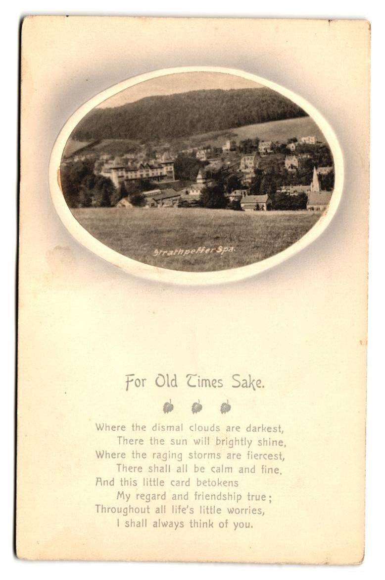 Postcard c.1900 Scotland Ross Strathpeffer Spa For Old Times Sake view RPPC