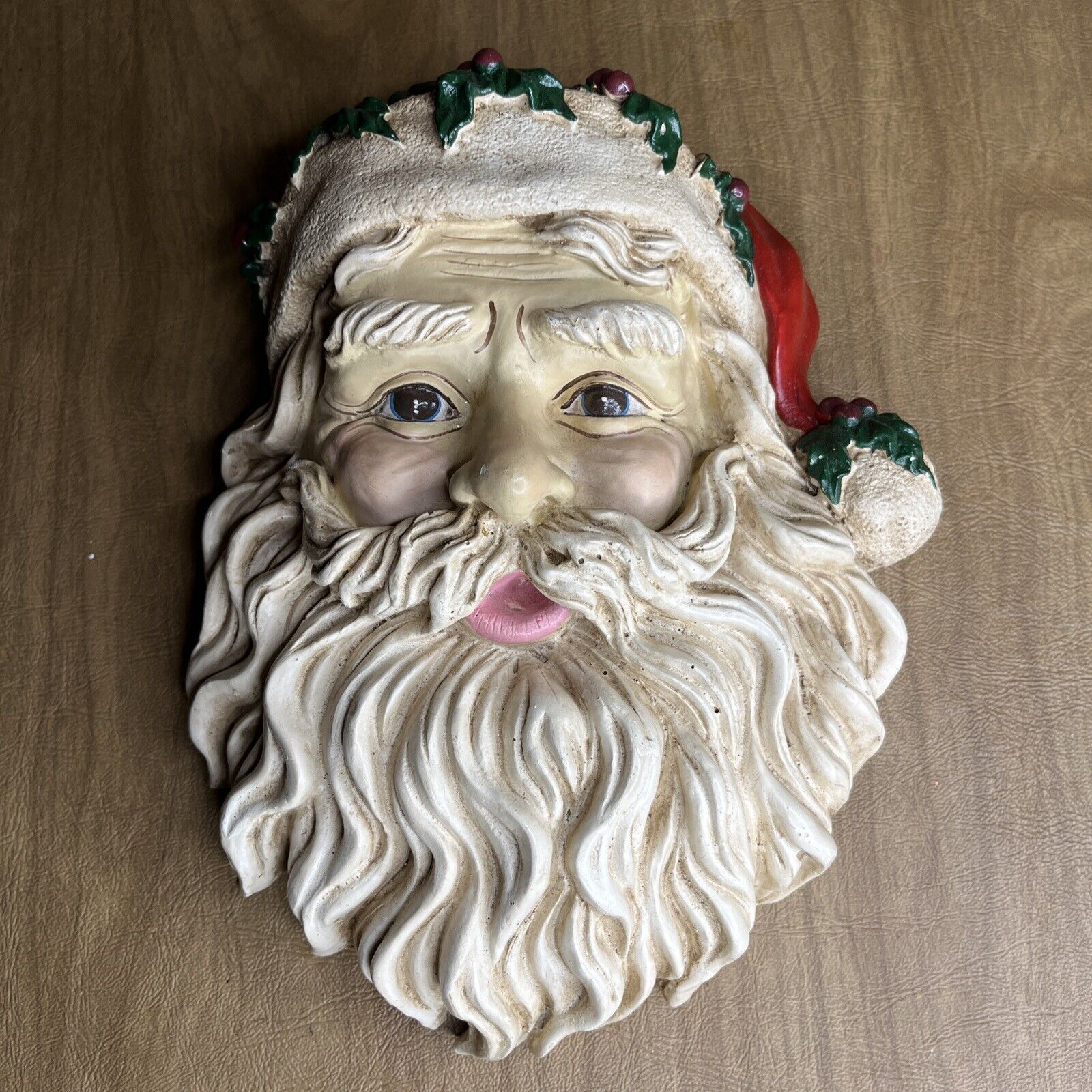 Midwest Importers of Cannon Falls Santa Claus Face Head Wall Hanging Christmas