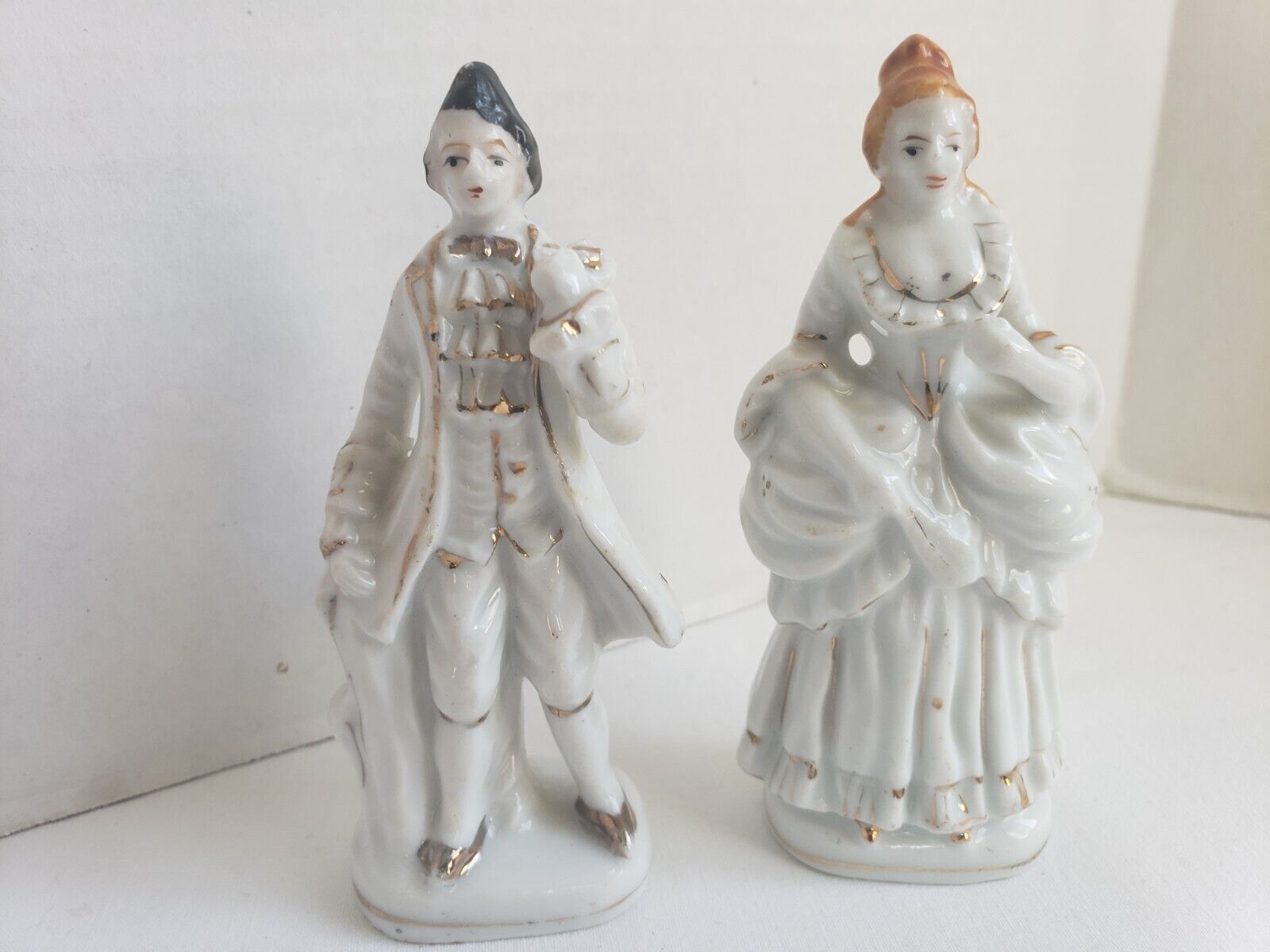 2 Vintage Colonial or Victorian Figurines Made In Occupied Japan #SH 1