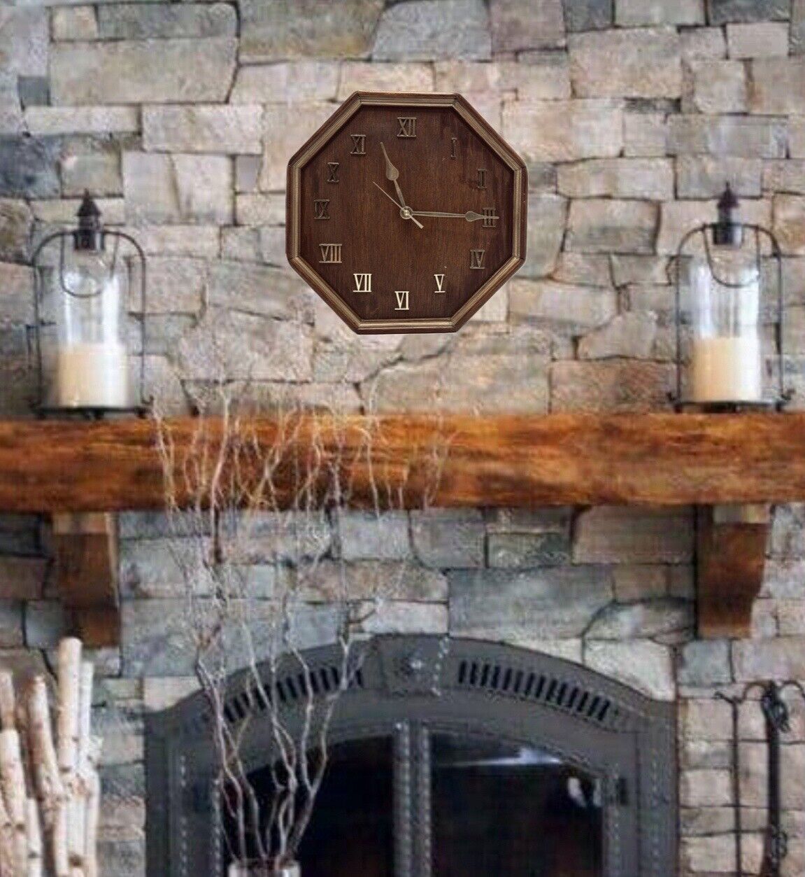 Vintage Wooden Wall Clock Works Great