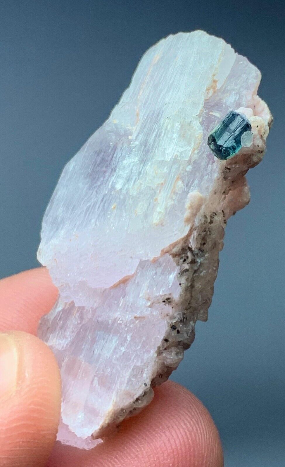 103 carat beautiful kunzite with tourmaline crystal From Afghanistan