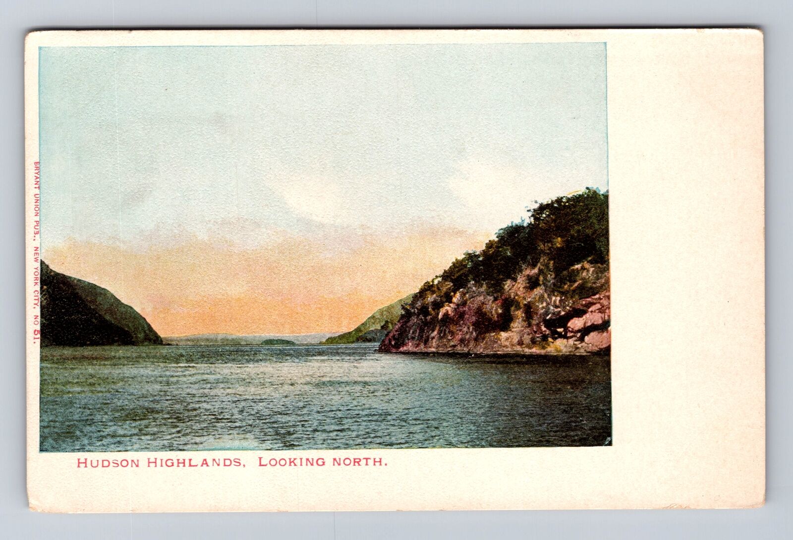 Hudson River NY-New York, Hudson Highlands Looking North, Vintage Postcard