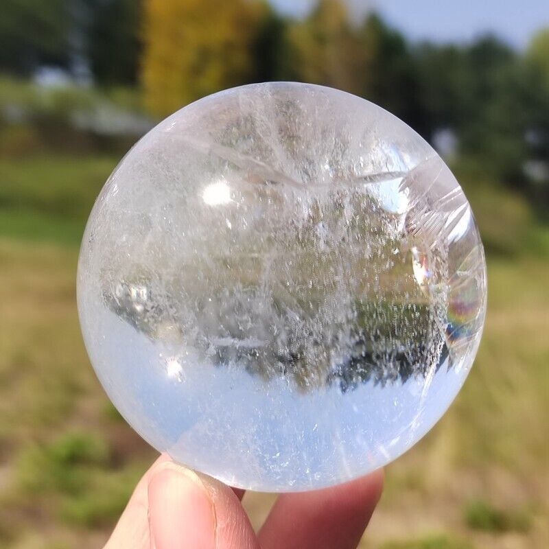 370g Top Natural clear quartz ball quartz crystal sphere healing gem WQ106