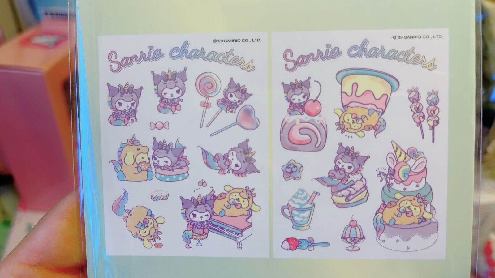 Sanrio Official Family Unicorn Bling Bling Sticker Pack Fast 
