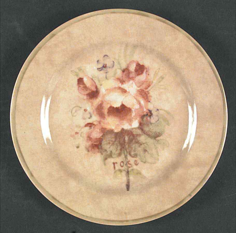 222 Fifth Rose Bouquets Salad Plate 5786936