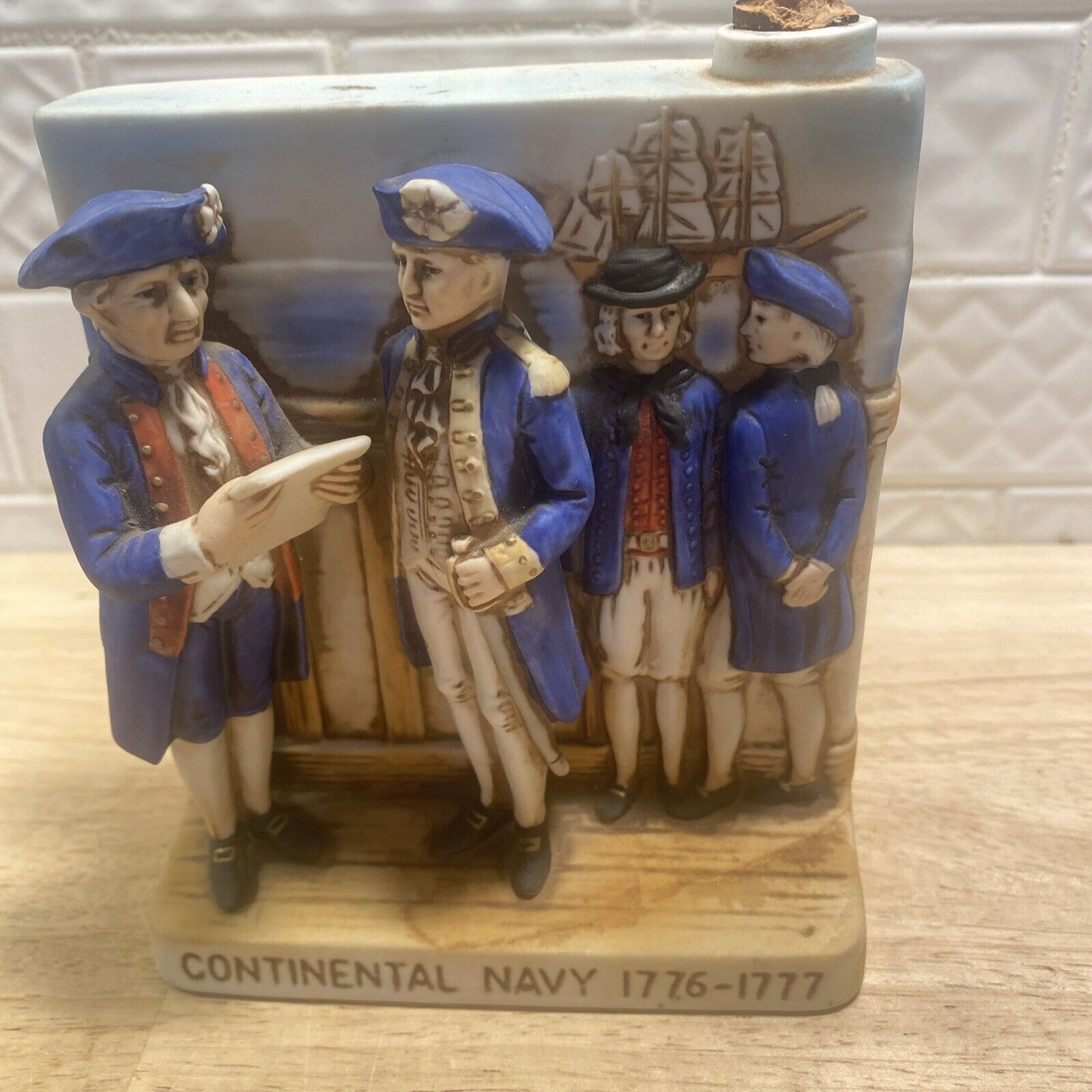 Vintage Haas Bros Continental Navy 1776-1777 Decanter (1975) 