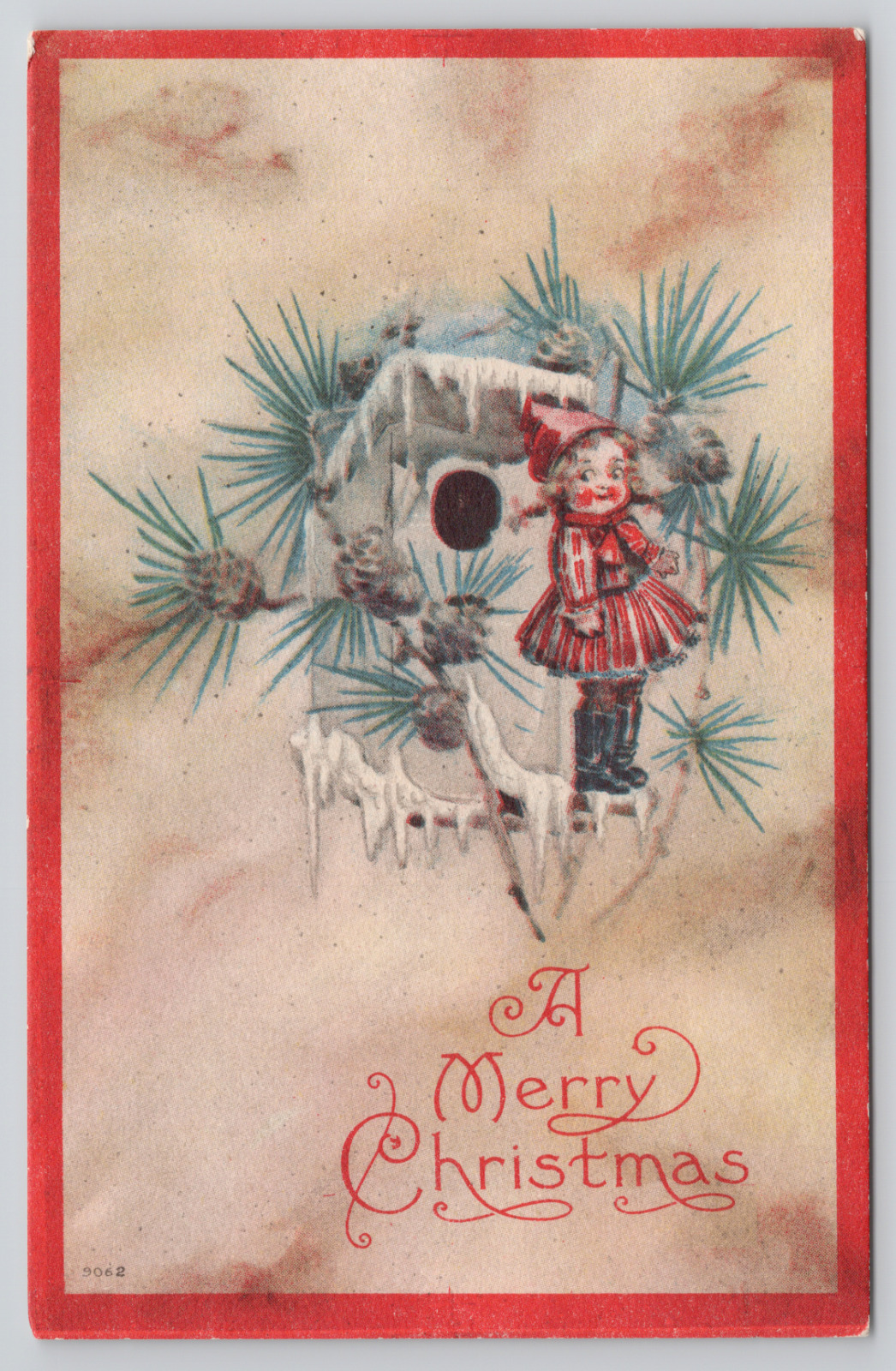A Merry Christmas Greetings Divided Back Postcard