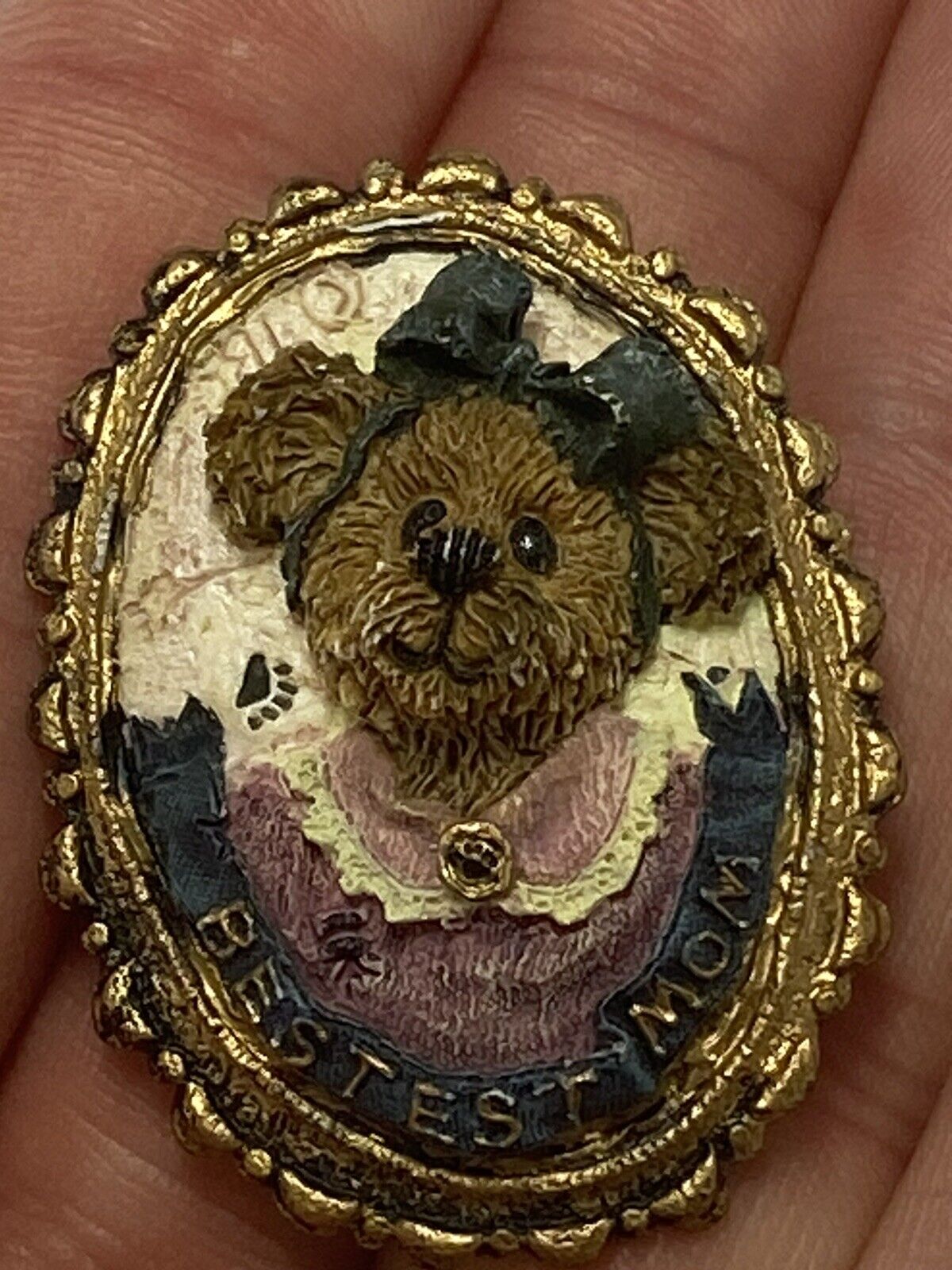 Vintage Boyds Bears & Friends Bearware Collection Pin - Brooch - Bestest Mom