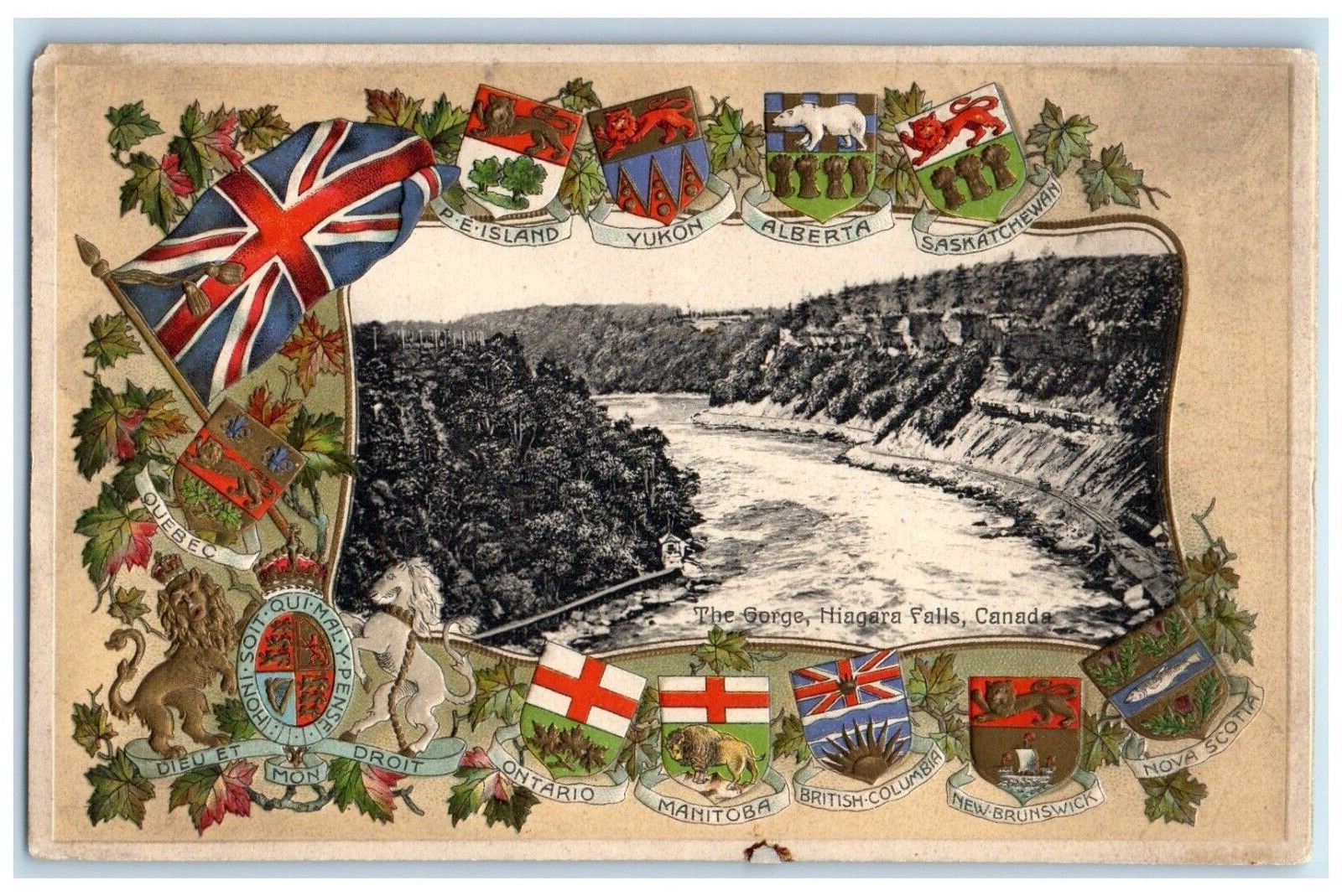 c1910 The Gorge Niagara Falls Ontario Canada Embossed Souvenir Postcard