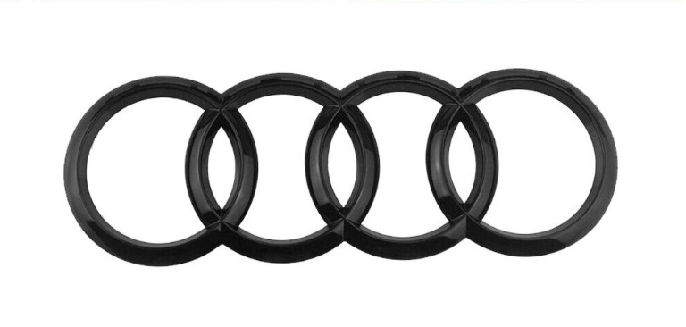 Tailgate Emblem For Audi A4 A6 Trunk Glossy Black Badge 215x70mm