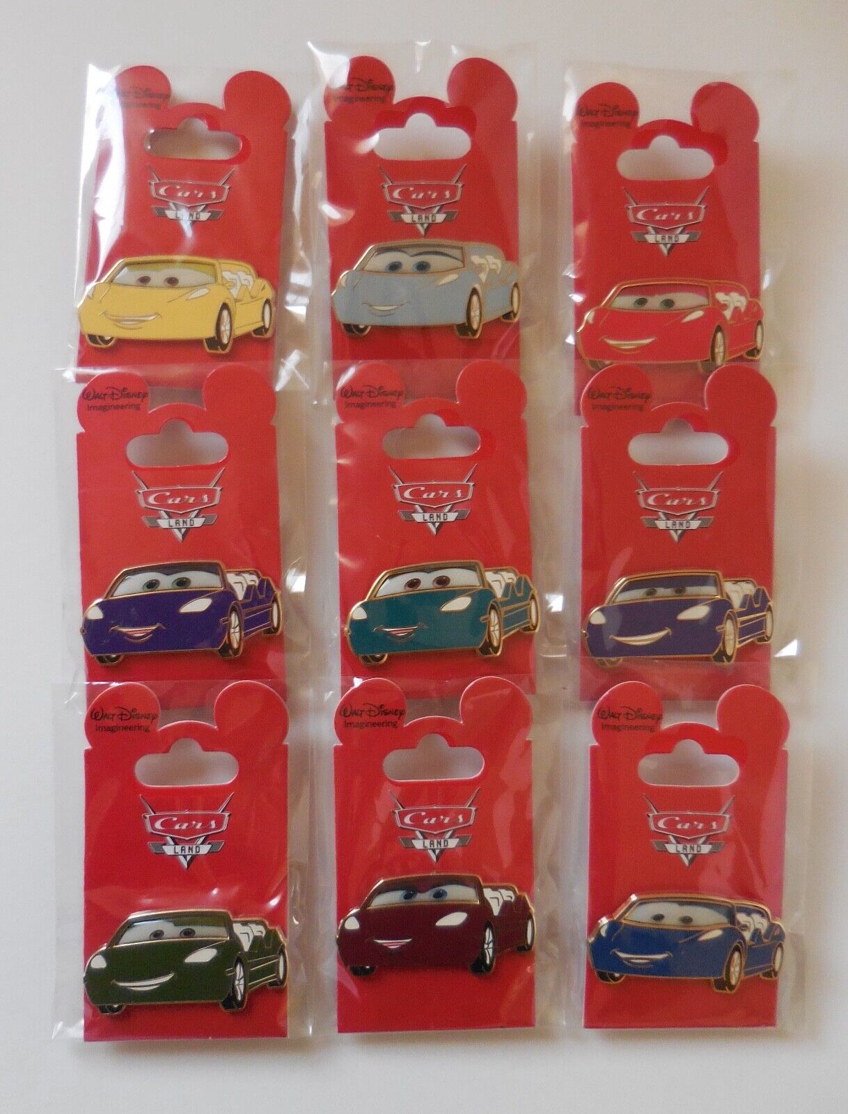 Disney Pin WDI DLR DCA Attraction Radiator Spring Racers Set of 9 Pins LE200 