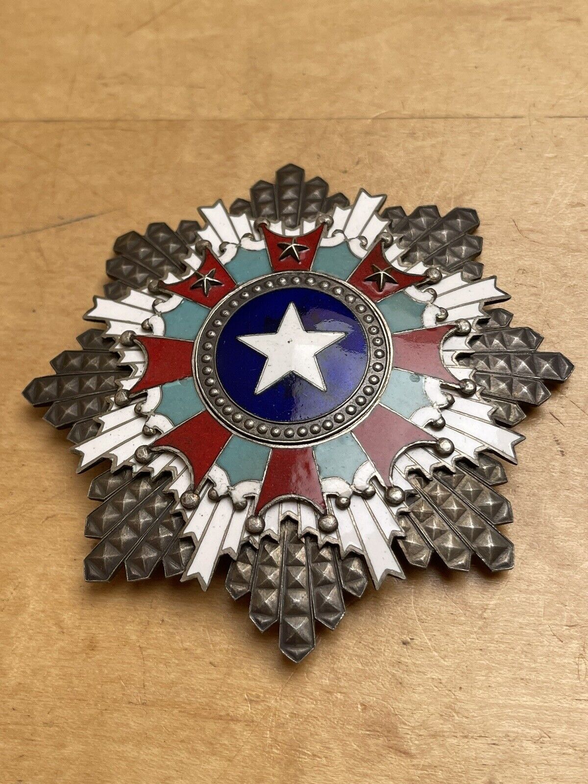 CHINA,ORDER OF THE BRILLIANT STAR,INST:1941,BREAST STAR Ist CLASS(3 STARS ON TOP