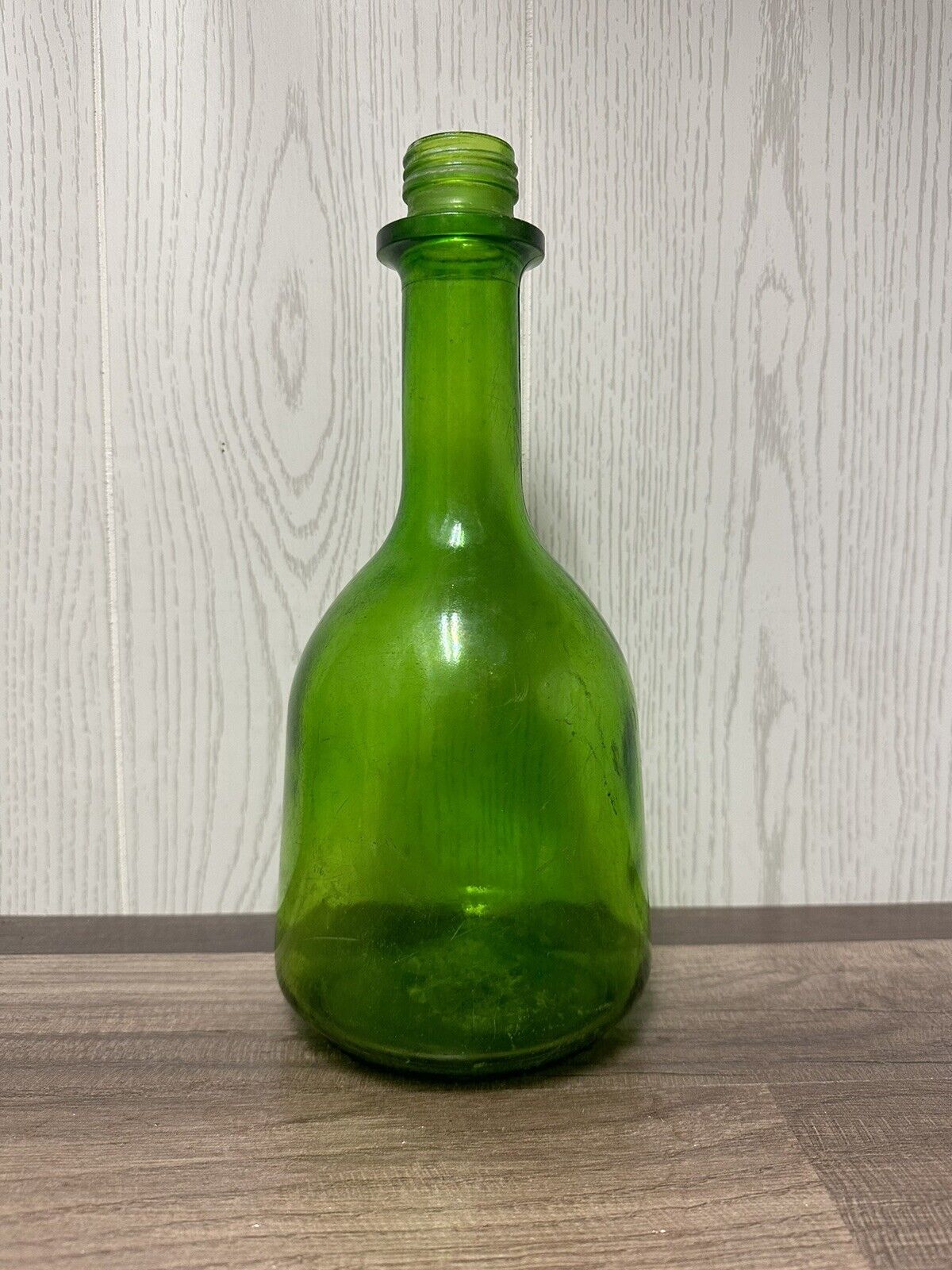 Vintage Green Glass Wine Bottle